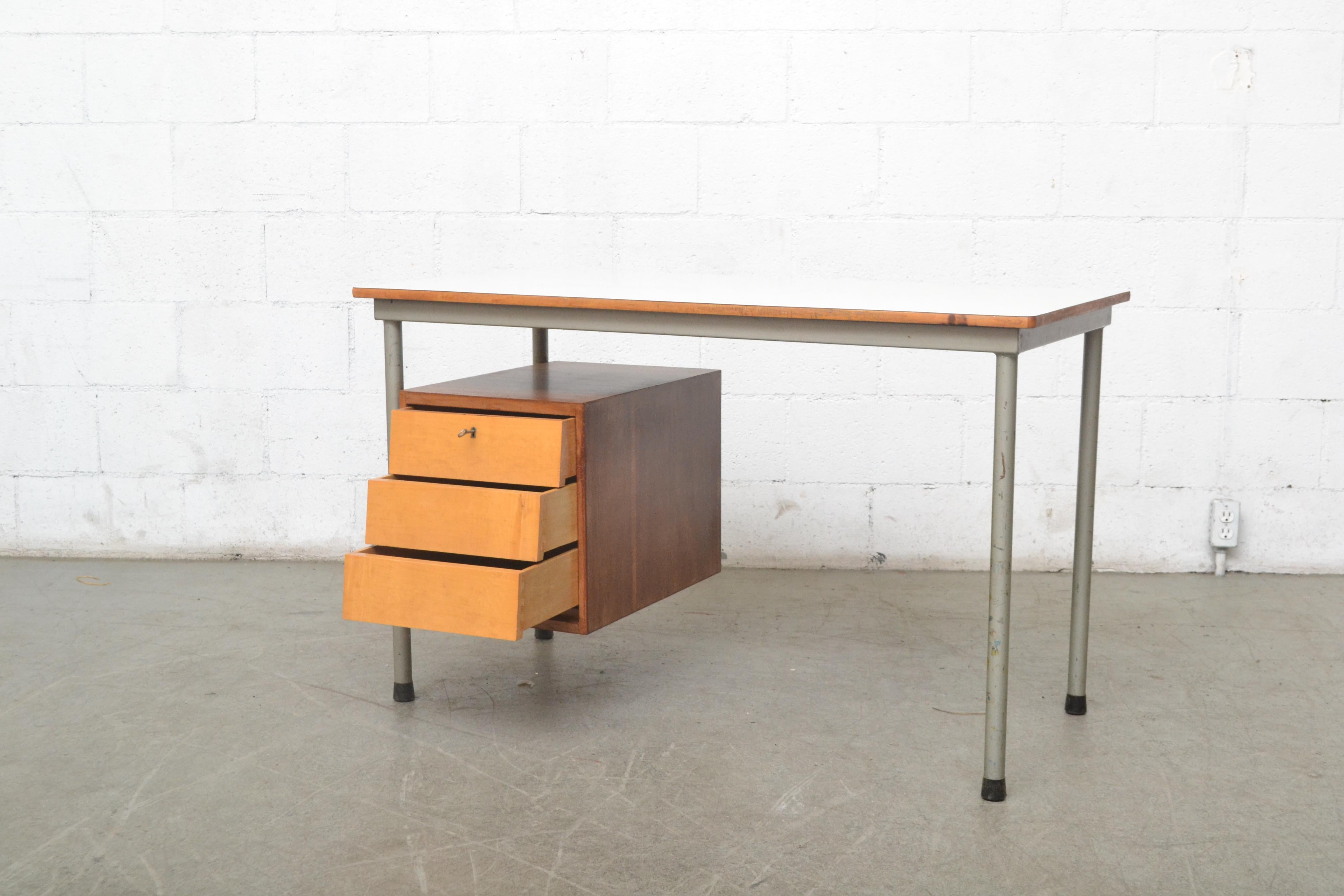 Mid-20th Century Modernist Dutch Industrial Desk
