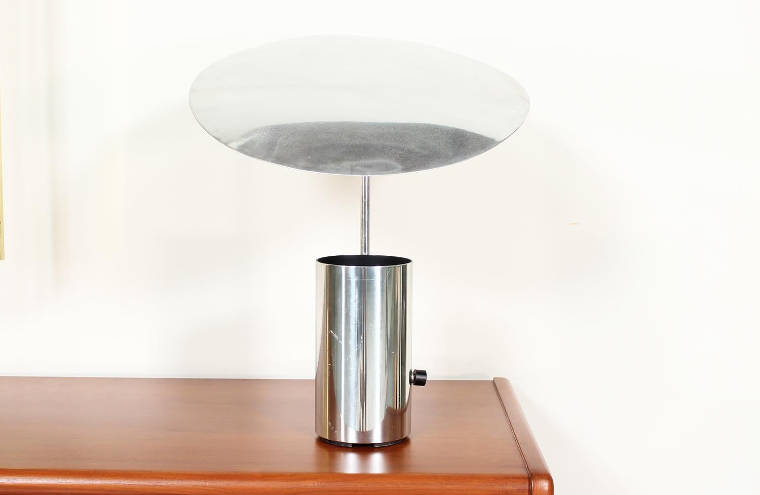 American George Nelson “Half-Nelson” Chrome Reflector Lamp for Koch & Lowy