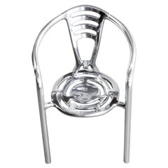 F.A. Porsche Designed Cast Aluminum Armchair / Side Chair for Ycami, Italy 1990