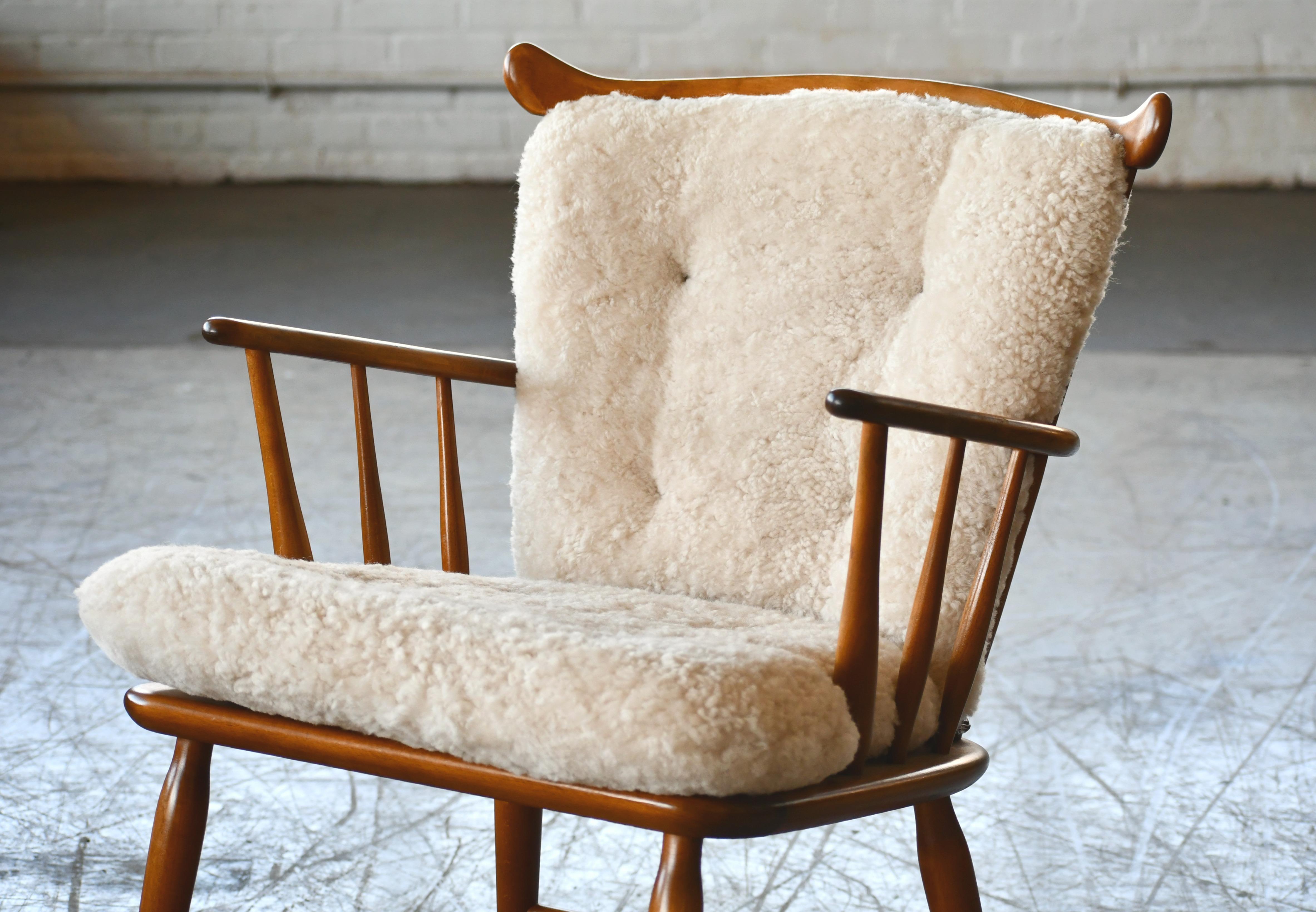 shearling rocking chair