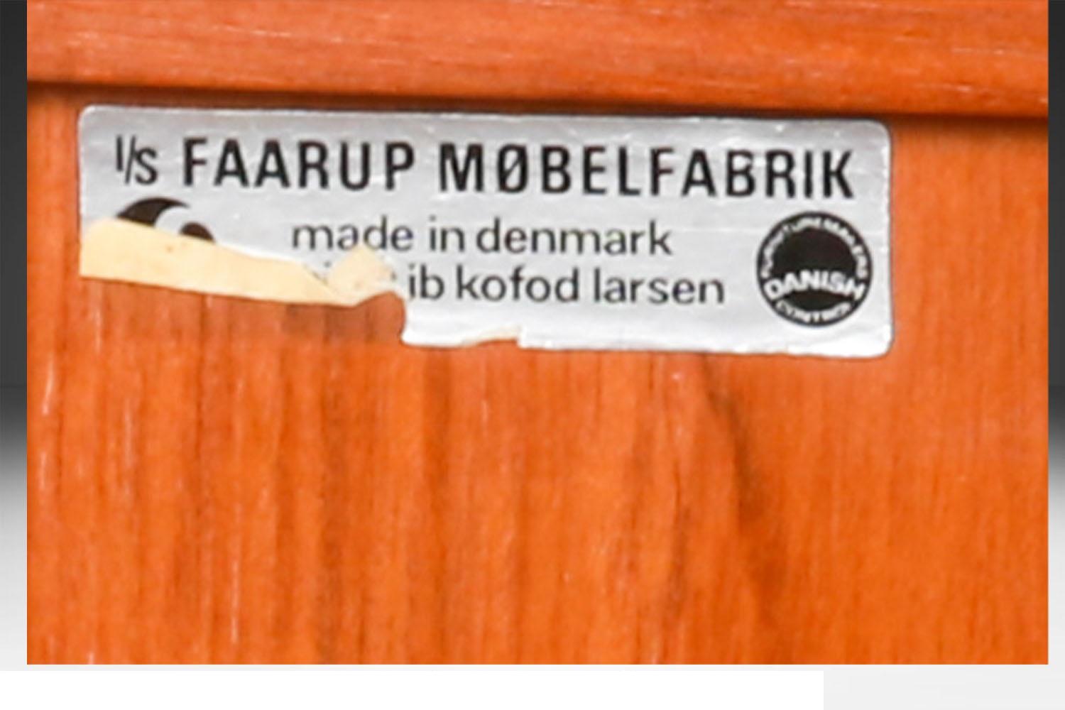 Faarup Mid Century Kofod Larsen Model No. 66 Teak Sideboard For Sale 8