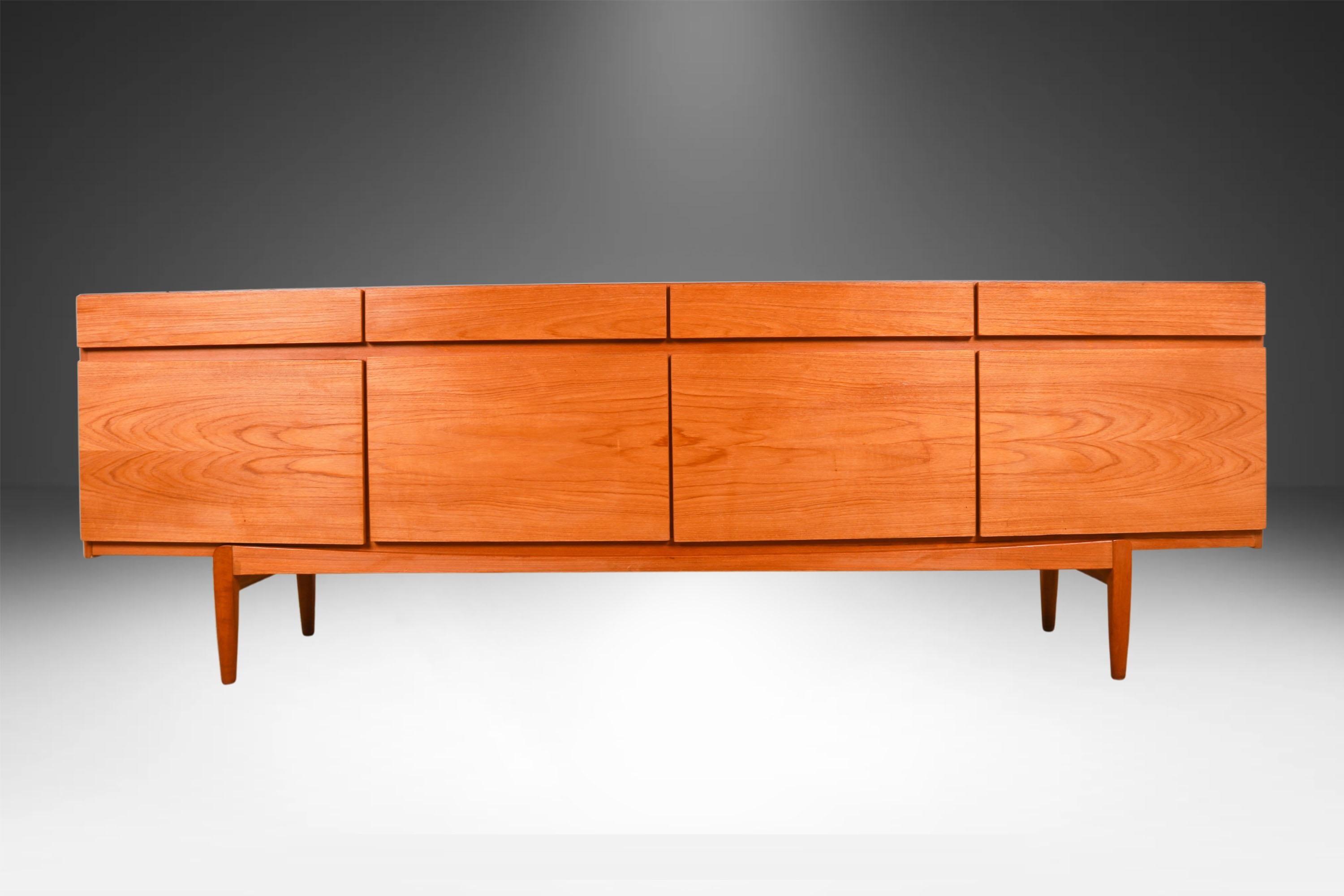 Danish Faarup Mid Century Kofod Larsen Model No. 66 Teak Sideboard For Sale