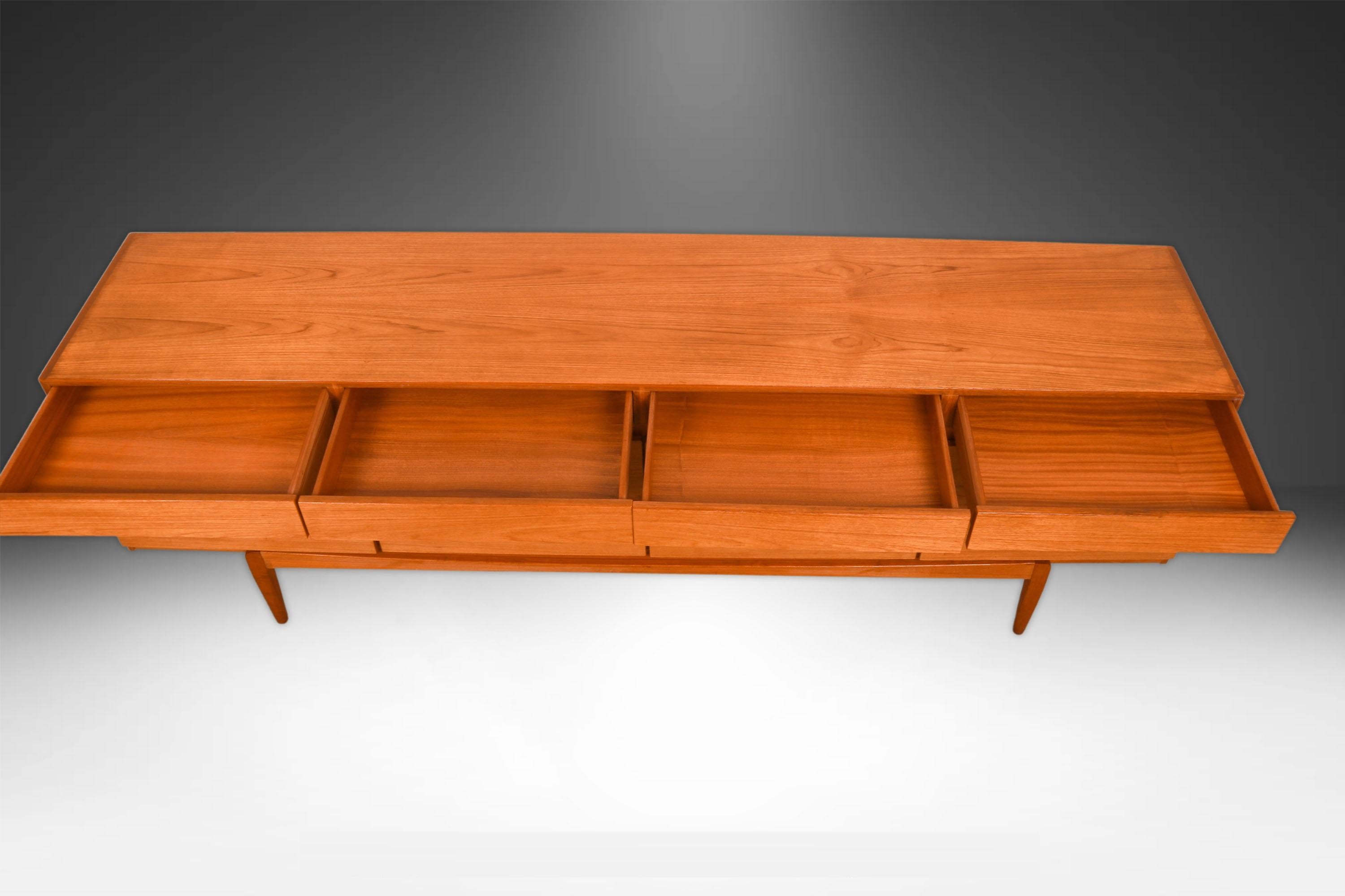 Mid-20th Century Faarup Mid Century Kofod Larsen Model No. 66 Teak Sideboard For Sale