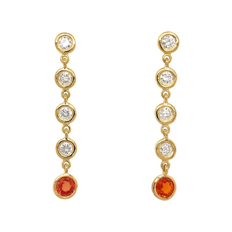Yellow sapphire drop earrings Clearance