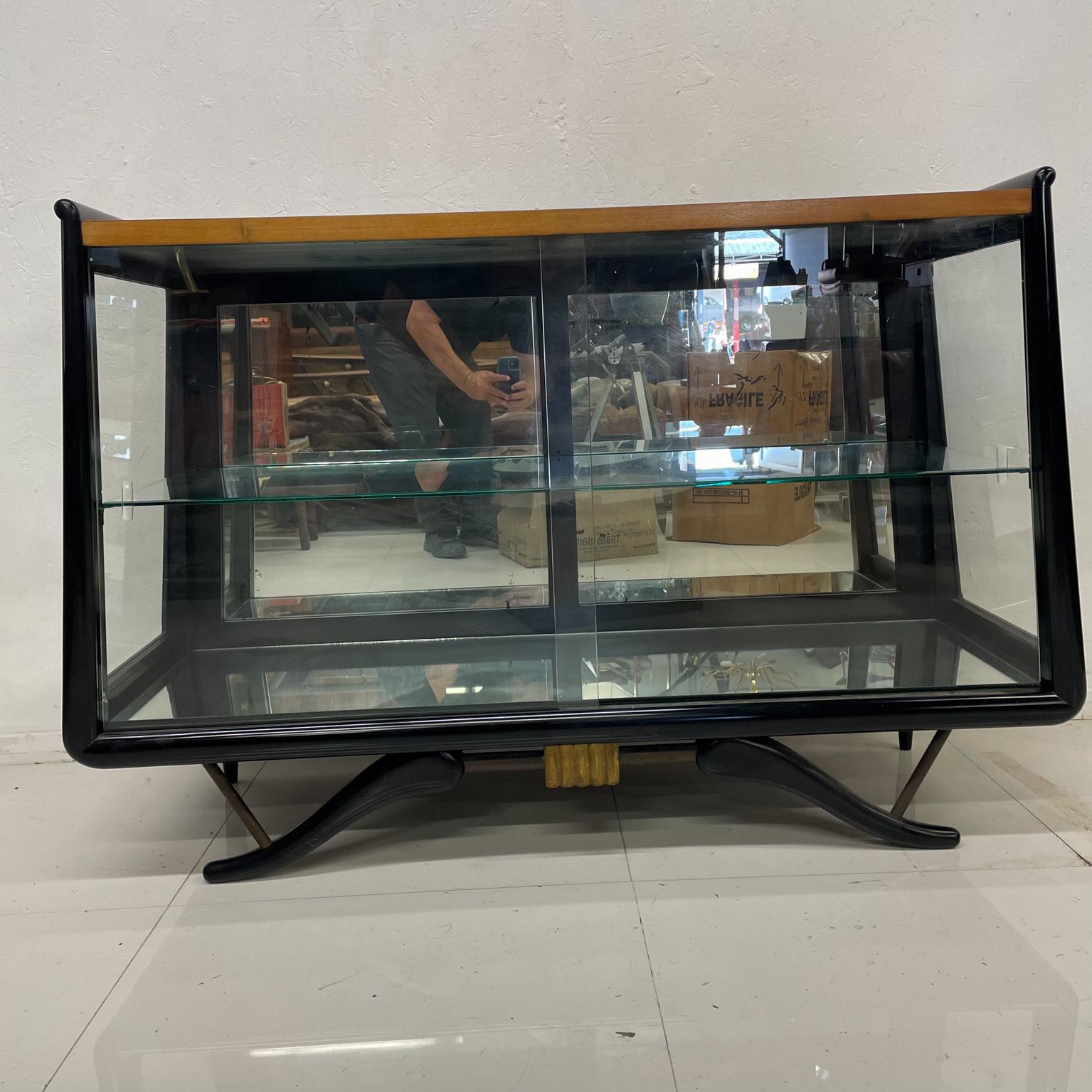 1950s glass display cabinet