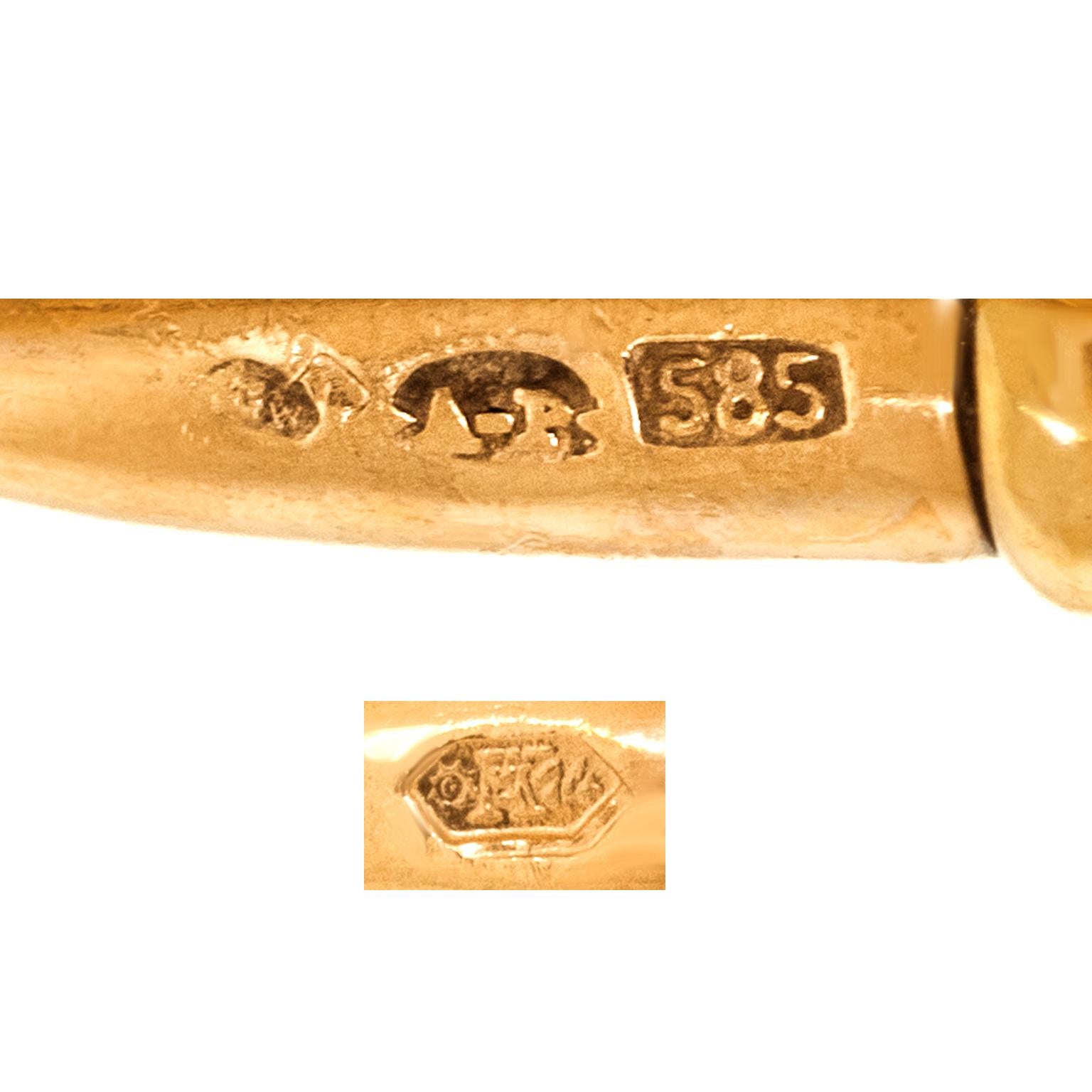 Fab Forties Gold Schlangenarmband im Zustand „Hervorragend“ im Angebot in Litchfield, CT