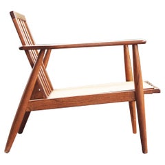 FAB Skulpturale Mid Century Danish Style Nussbaum Lounge Stuhl Rahmen