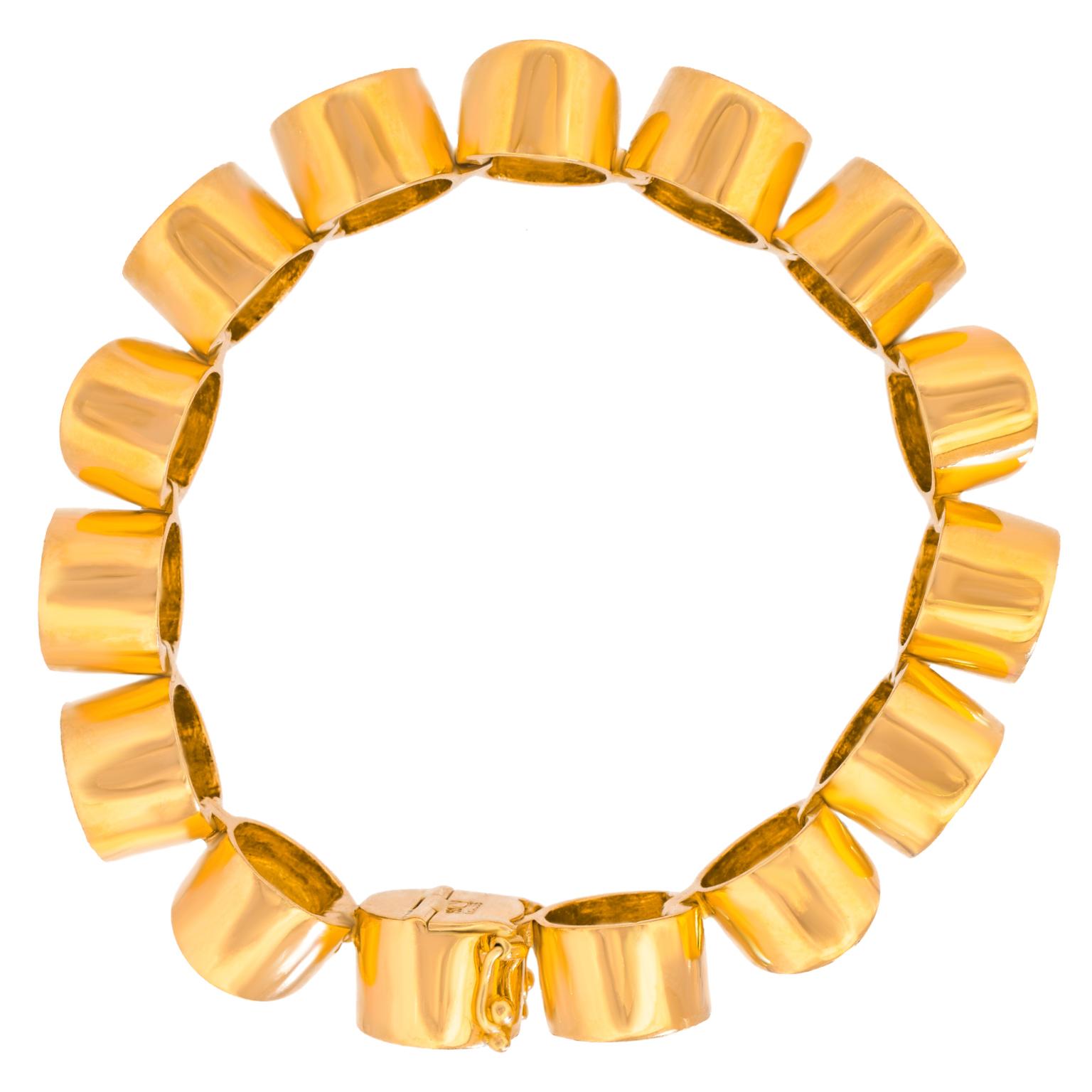 Fab Seventies Gold Bracelet by Gunter Krauss For Sale 5