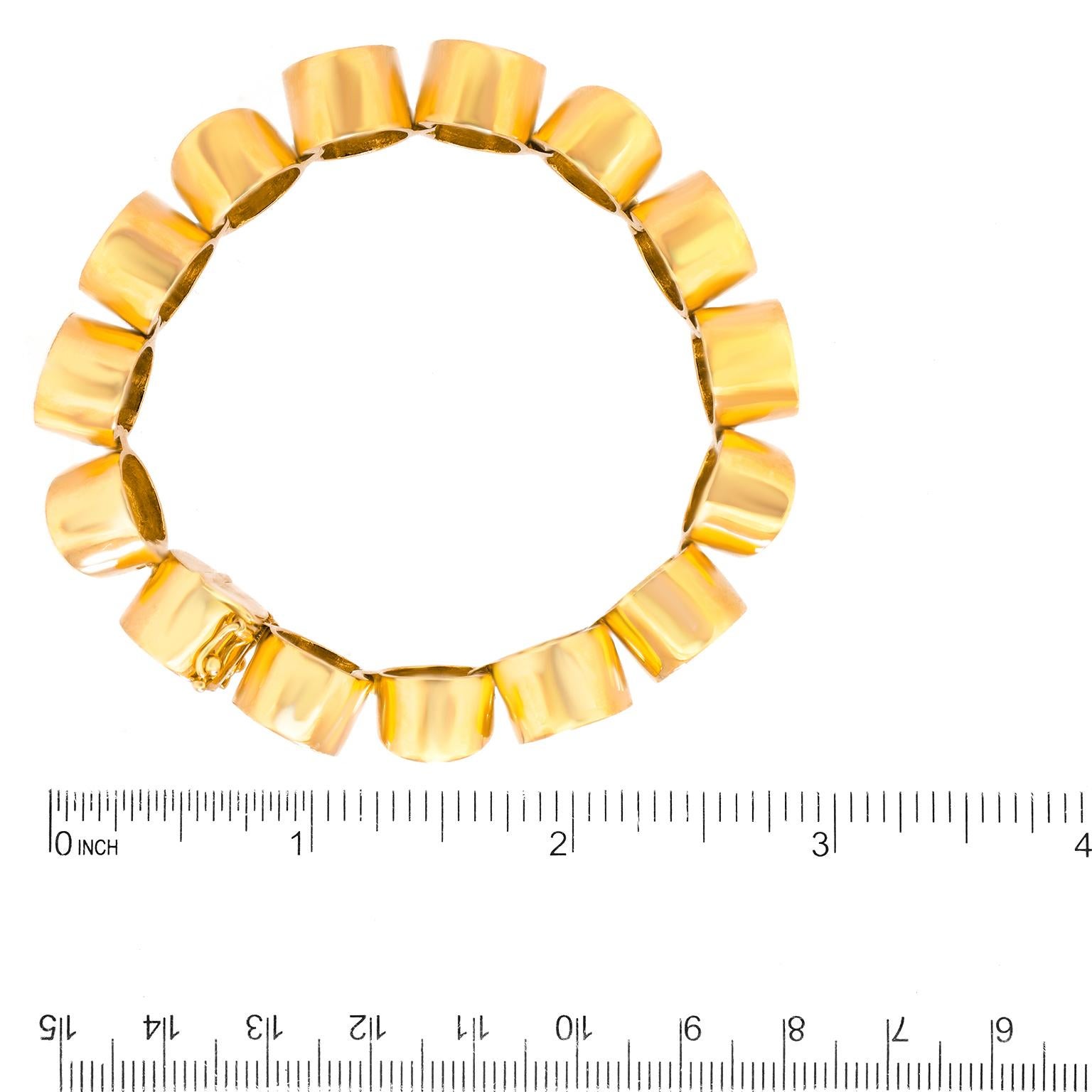 Fab Seventies Gold Bracelet by Gunter Krauss For Sale 1