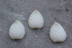 Fabbian Sconce Murano art glass Italian design brass