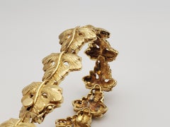 Fabbrini 18K Yellow Gold Grape Leaf Link Bracelet