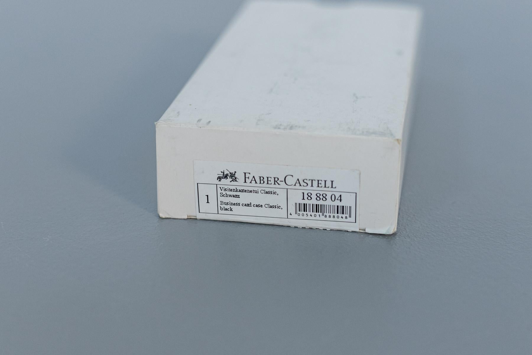 Faber Castell Vintage-Münzgeldbörse aus schwarzem Leder im Angebot 3