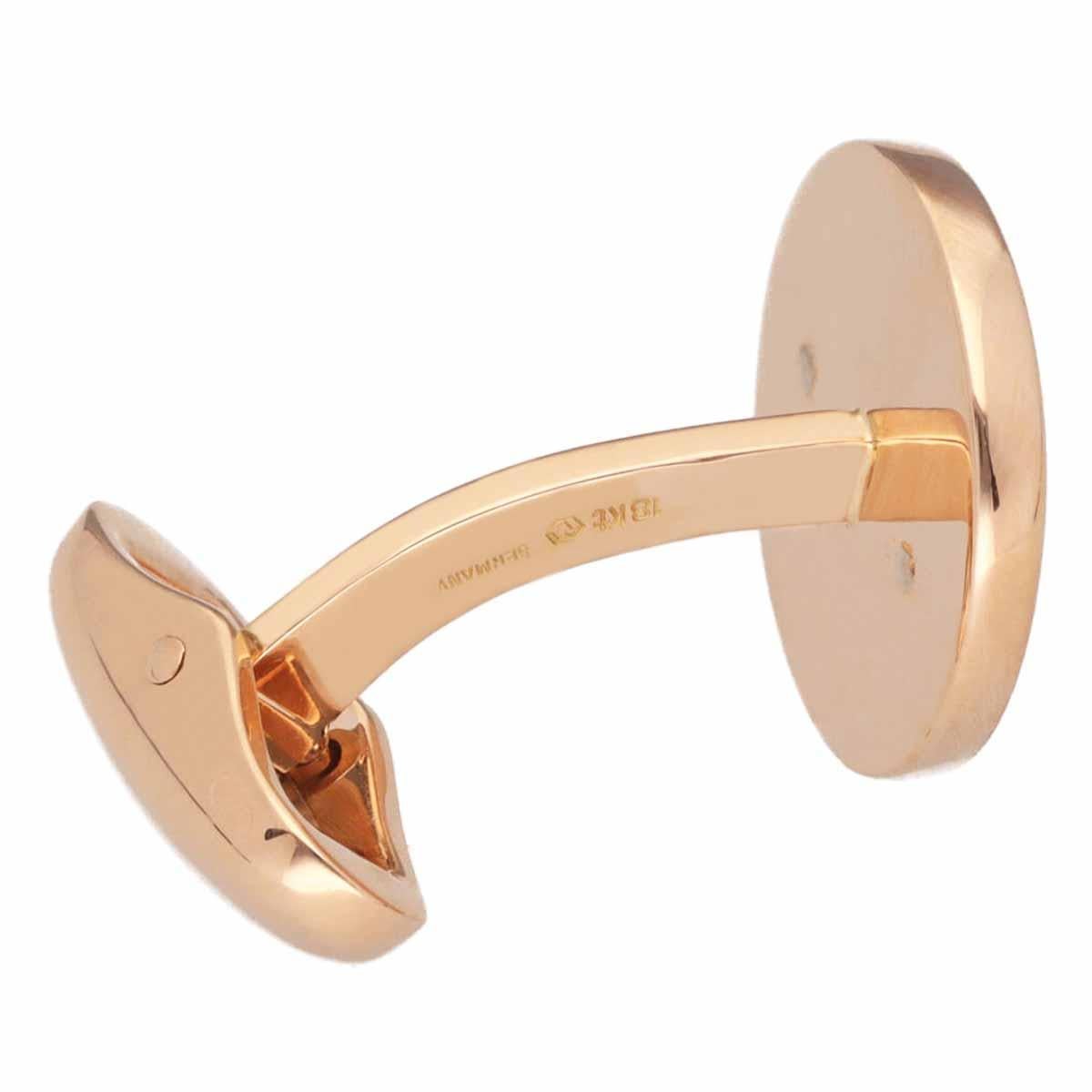FABERGE 0.20ct Sapphire 18K Pink Gold White Gold Cufflinks For Sale 1