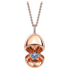 Fabergé 18K Rose Gold, Sapphire & Diamond Forget-Me-Not Surprise Egg, US Clients