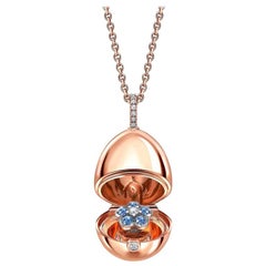 Fabergé 18K Rose Gold, Sapphire & Diamond Forget-Me-Not Surprise Egg, US Clients