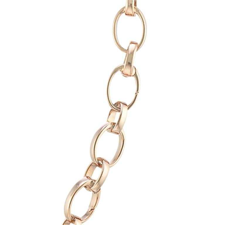 Fabergé 18K Rose Gold Chunky Chain Bracelet For Charms In New Condition In London, GB