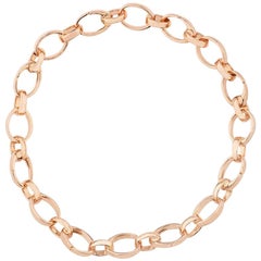 Fabergé 18K Rose Gold Chunky Chain Bracelet For Charms