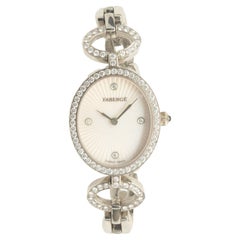 Faberge 18 Karat White Gold Diamond and Mother of Pearl Anastasia Dress