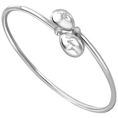 Fabergé 18K White Gold Crossover Bracelet with I Love You Engraving, US Clients