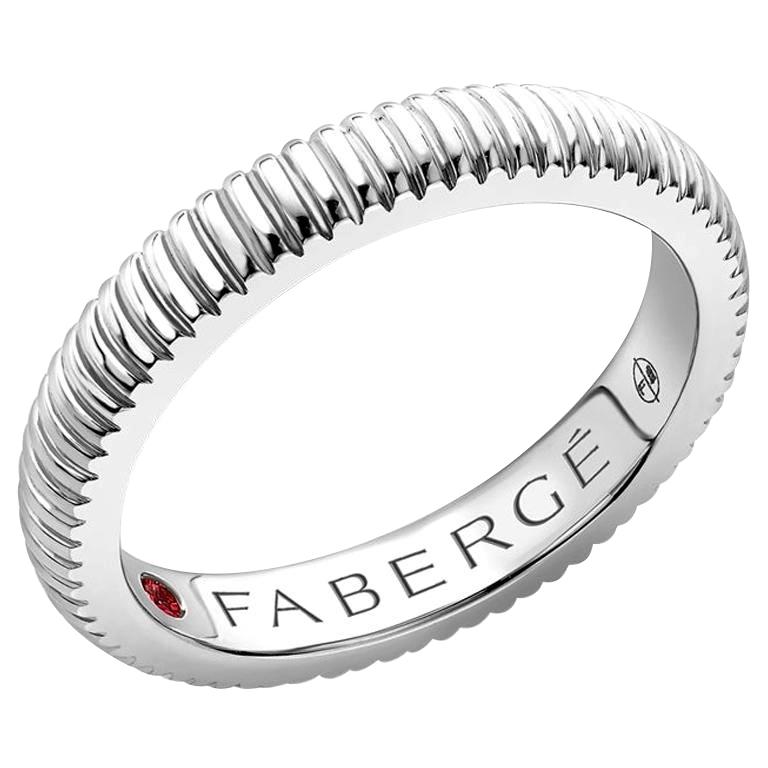 Fabergé Colours of Love White Gold Fluted Ring