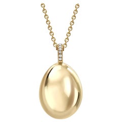 Fabergé 18 Karat Yellow Gold Egg Pendant, US Clients