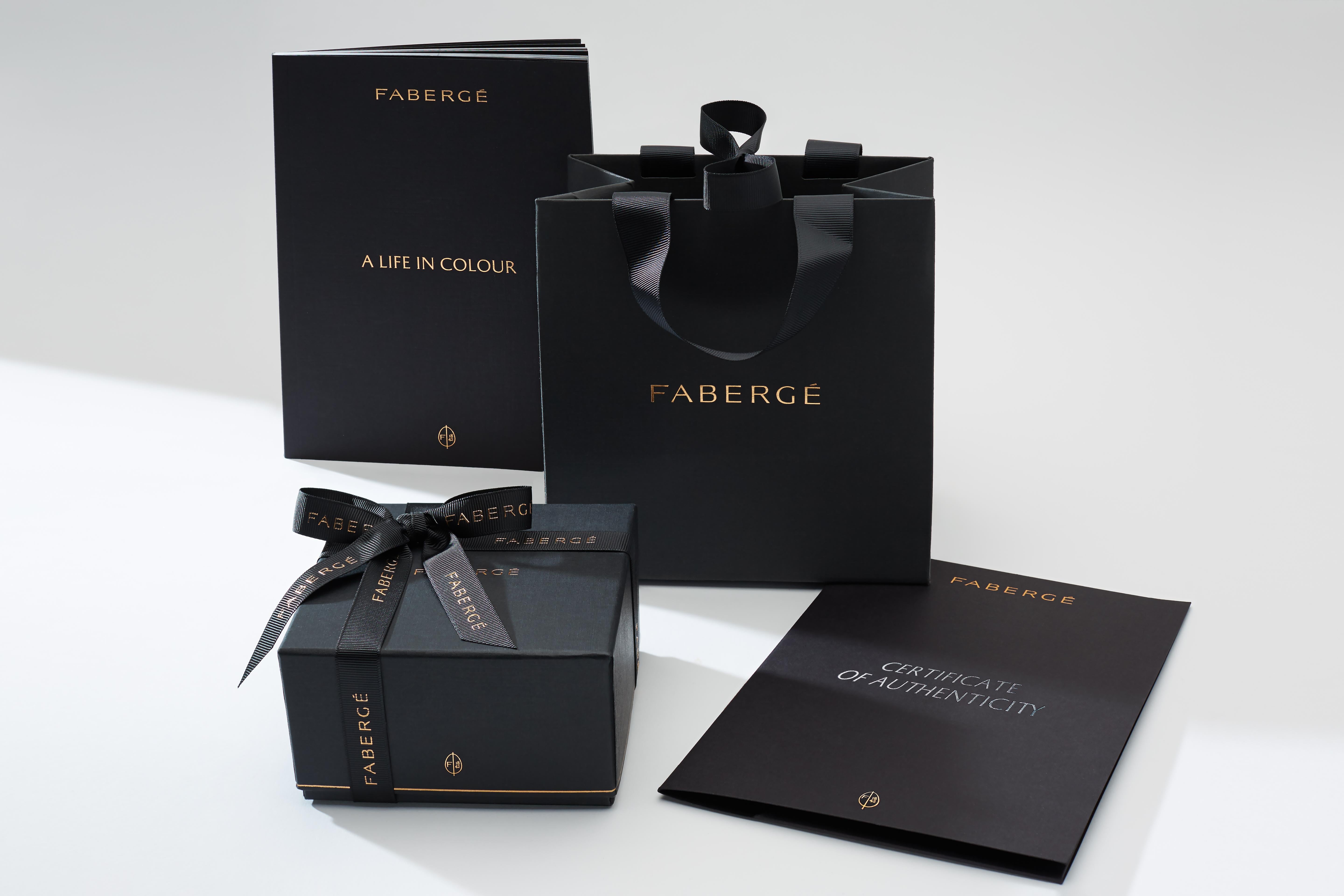 Fabergé 1842 Gelbgold Grande-Ei-Anhänger (Rundschliff) im Angebot