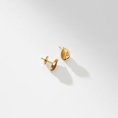 Fabergé 1842 Yellow Gold Petite Egg Stud Earrings