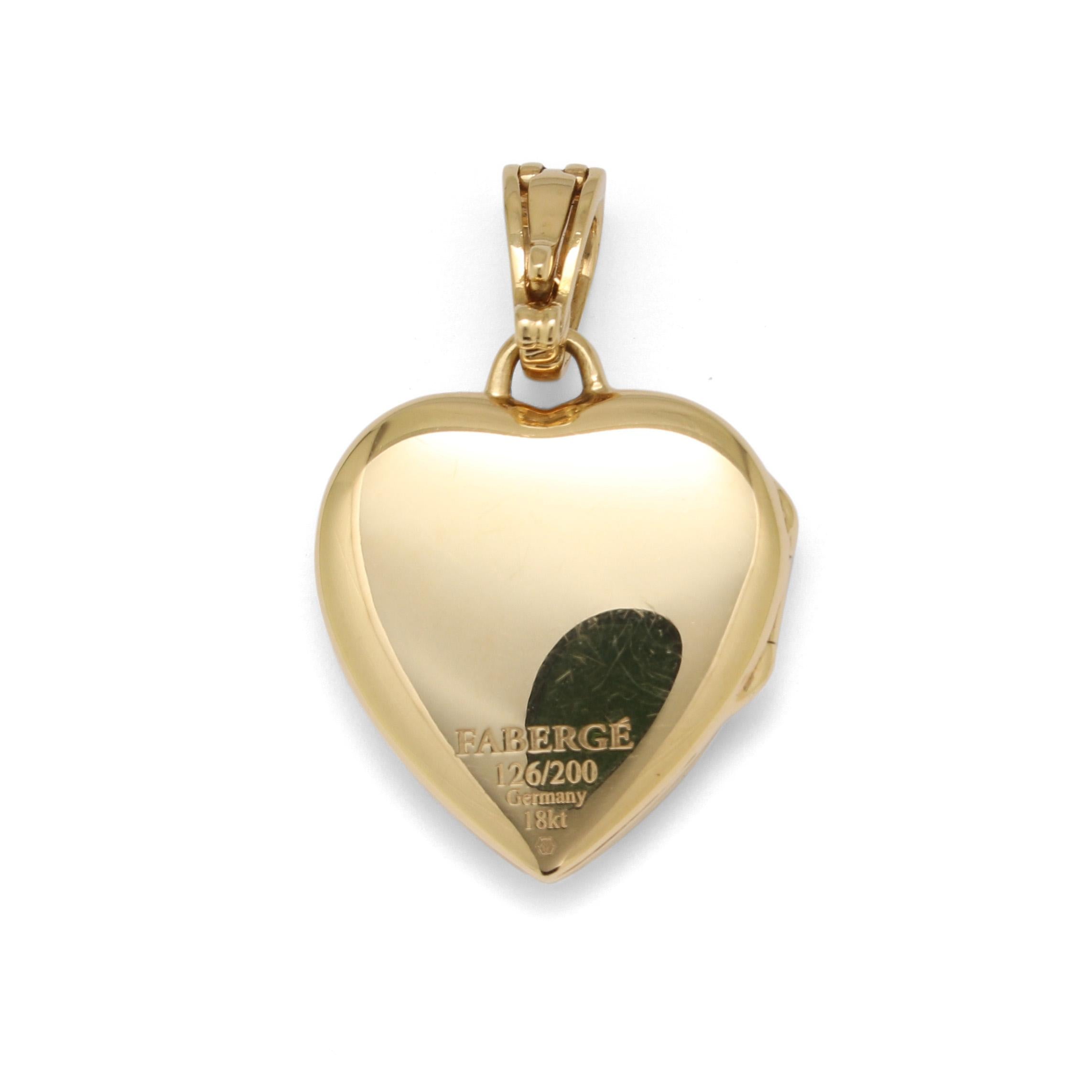 18k gold heart locket
