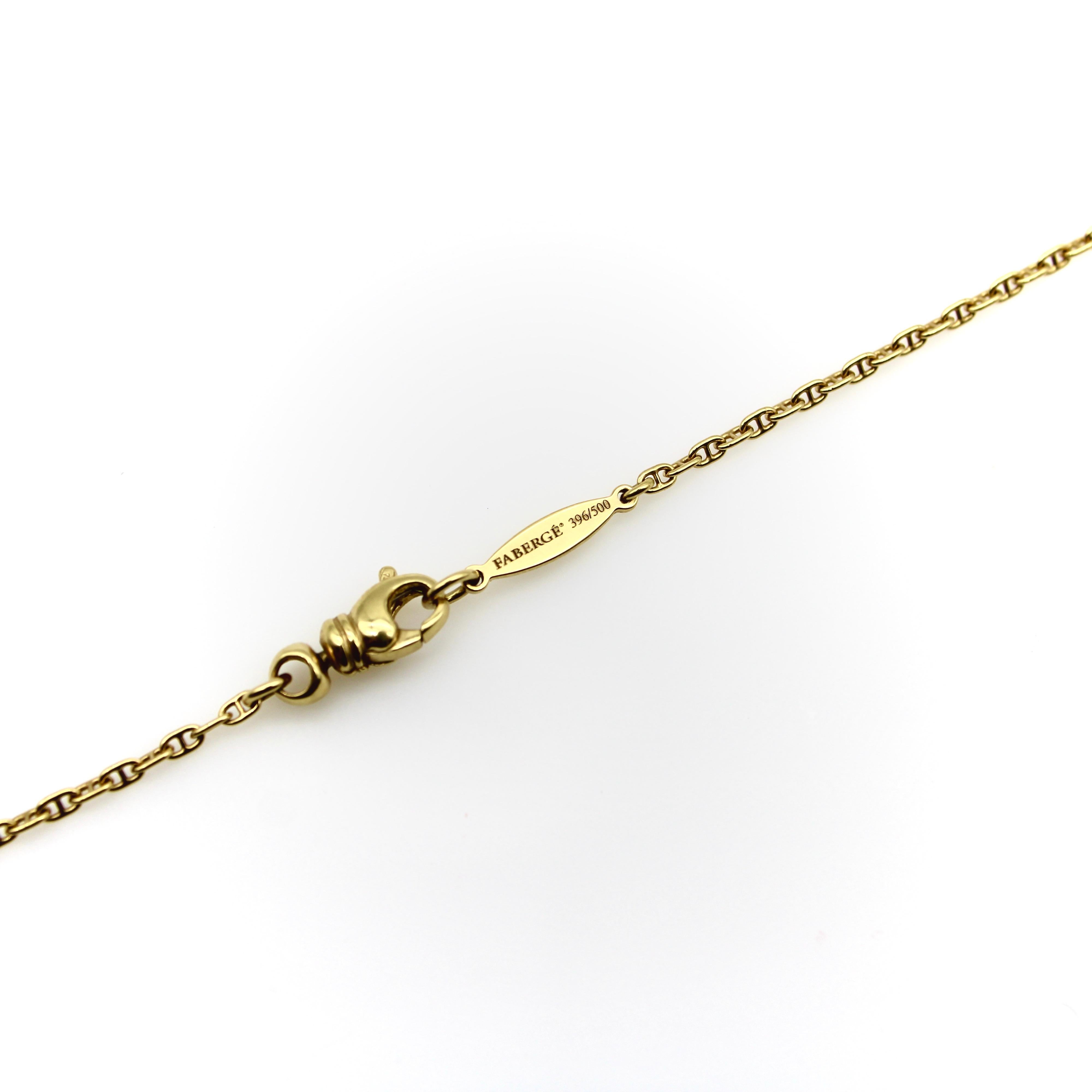 Fabergé 18K Gold Mariners Link Chain with Guilloché Enamel Stations  4