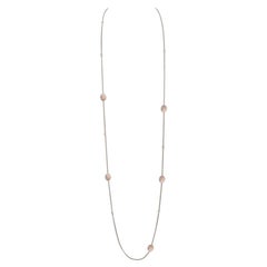 Fabergé 18K Rose Gold Palais Tsarskoye Selo Sautoir Necklace with Pink Enamel