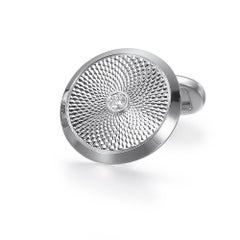 Faberge 18 Karat White Gold Cufflinks, with Diamond Center Ltd. Edition #16/500