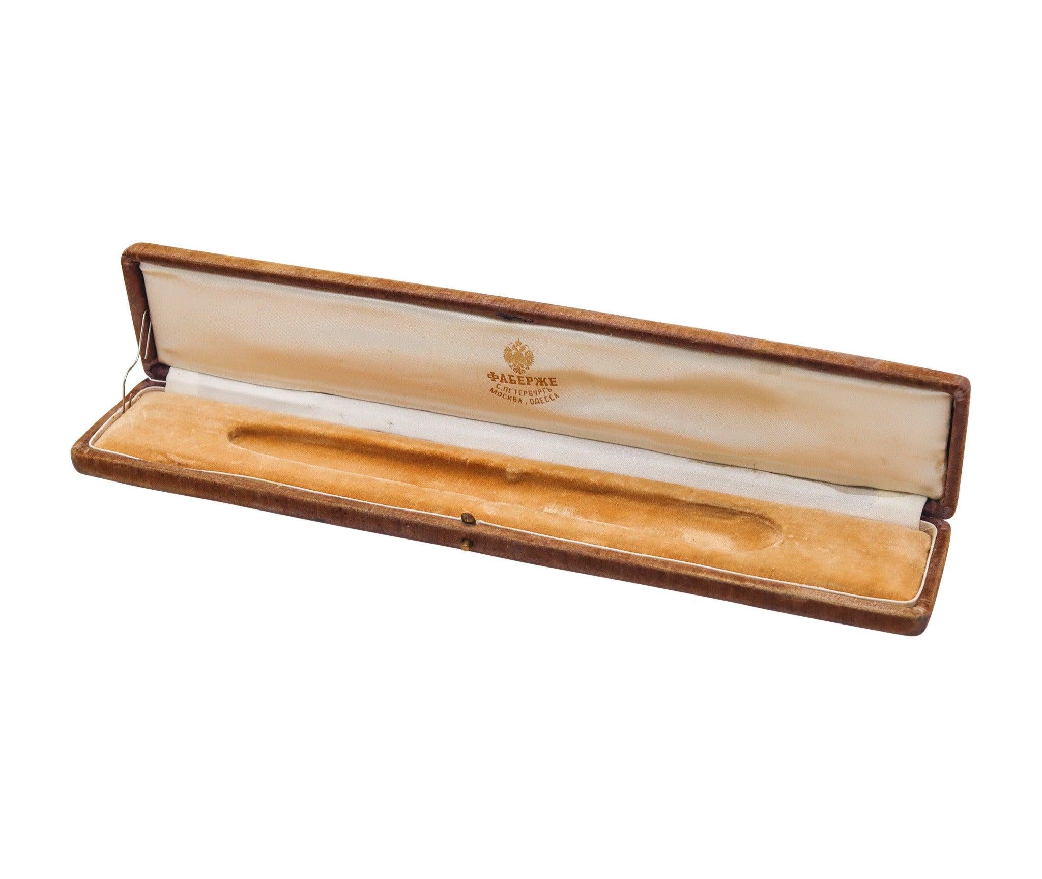 FABERGE 1915 Moskau Odessa St. Petersburg Empty Box für einen Brieföffner-Objekt (Frühes 20. Jahrhundert) im Angebot