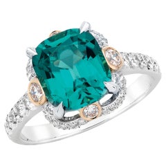 Fabergé 2.68Ct Gubelin Indigo Cushion-Cut Imperial Collection Tourmaline Ring