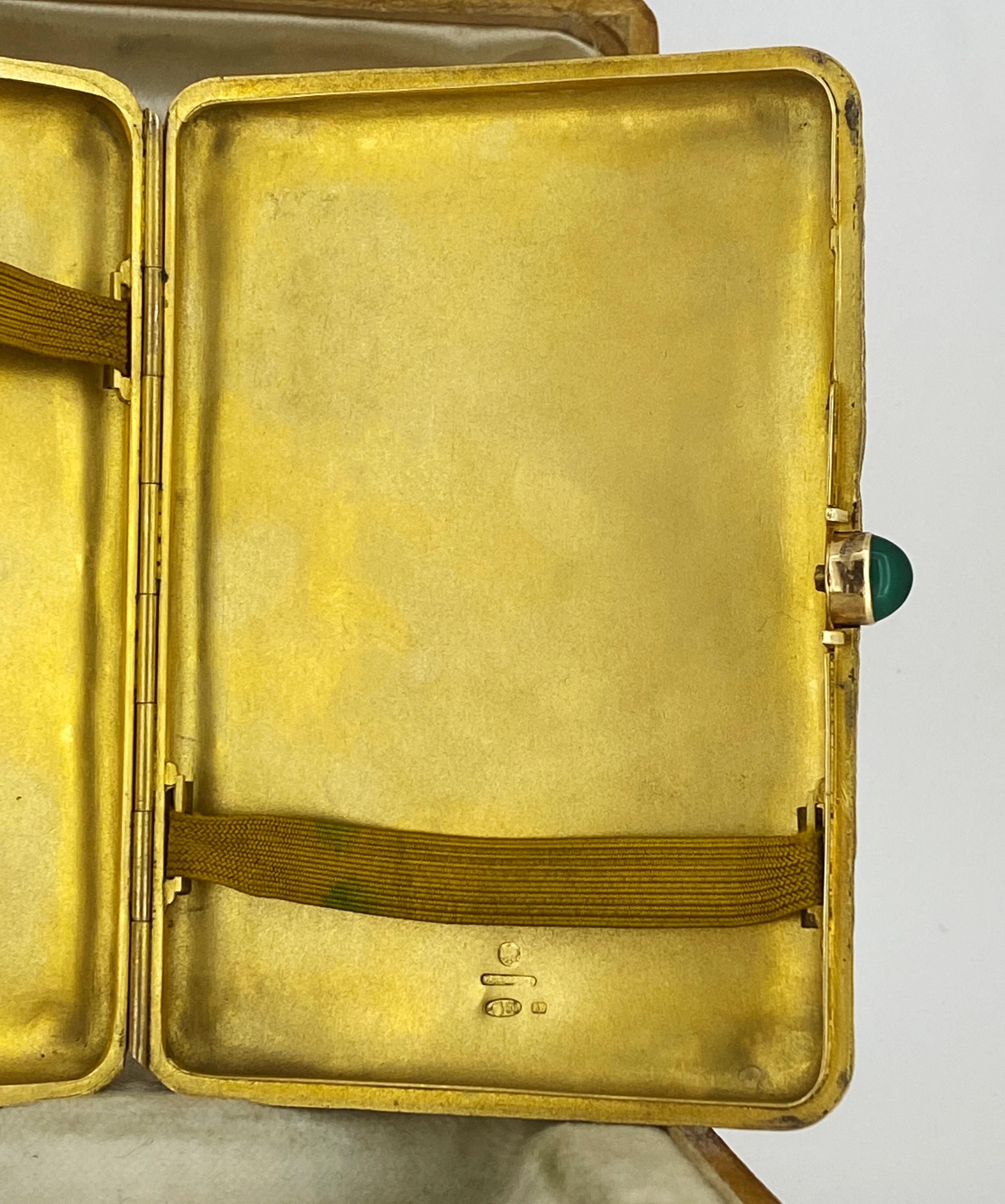 Fabergé 56 (14ct) Gold Samorodok Cigarette Case, St Petersburg, c1908-1917, V.B. For Sale 6