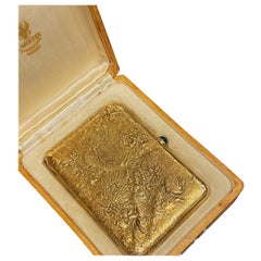 Fabergé 56 (14ct) Porta sigarette Samorodok in oro, San Pietroburgo, c1908-1917, V.I. B.