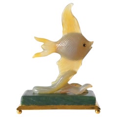 Figurita de pez dorado de ágata Fabergé