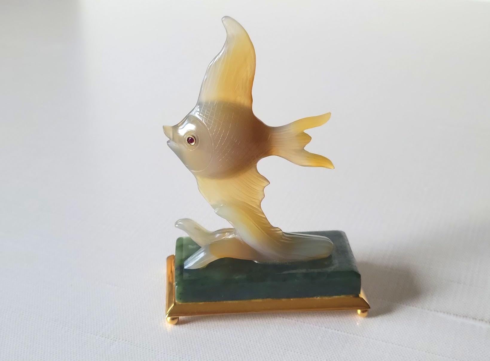 Fabergé Achat Goldfisch Figur für Damen oder Herren im Angebot