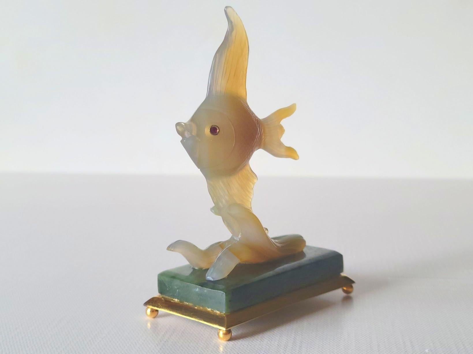 Fabergé Achat Goldfisch Figur im Angebot 2