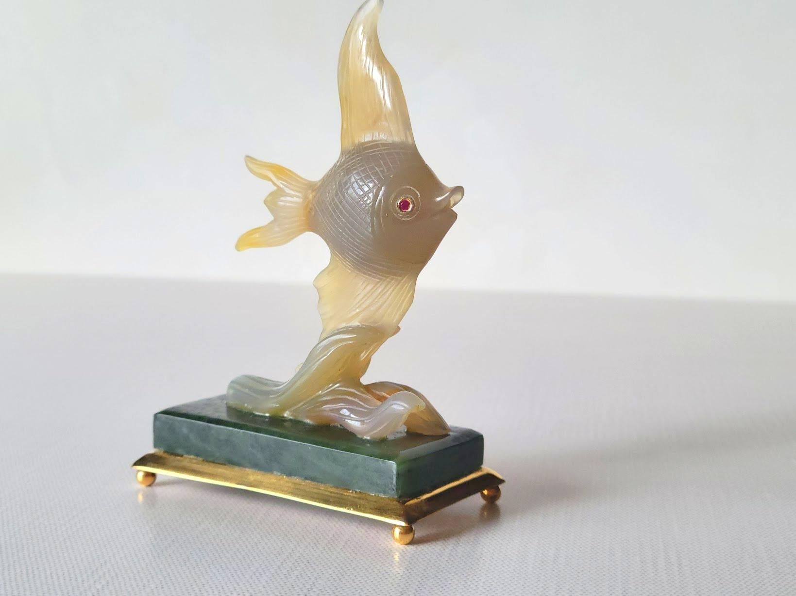 Fabergé Achat Goldfisch Figur im Angebot 3