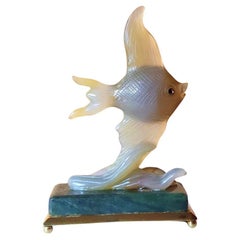 Figurita de pez dorado de ágata Fabergé