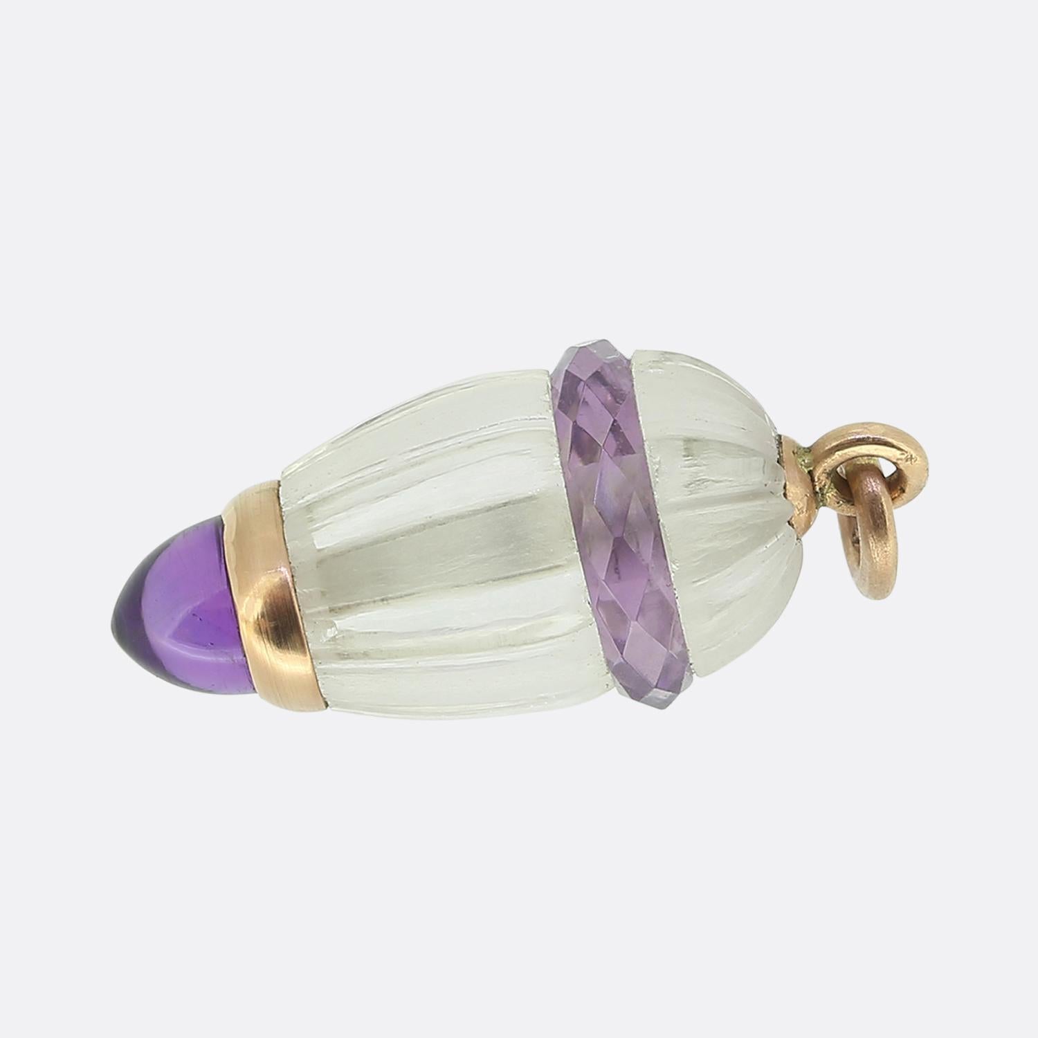 Cabochon Ciondolo in quarzo ametista Fabergé in vendita