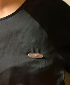 Faberge Antique Guilloche Enamel Diamond Gold Brooch