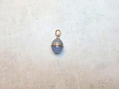 Fabergé Antique Imperial Guilloche Gold Egg Pendant, by Anders Johan Nevalainen