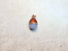 Fabergé Antique Imperial Guilloche Gold Egg Pendant, by Anders Johan Nevalainen
