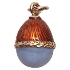 Colgante Fabergé Antiguo Huevo Imperial Guilloche de Oro, por Anders Johan Nevalainen