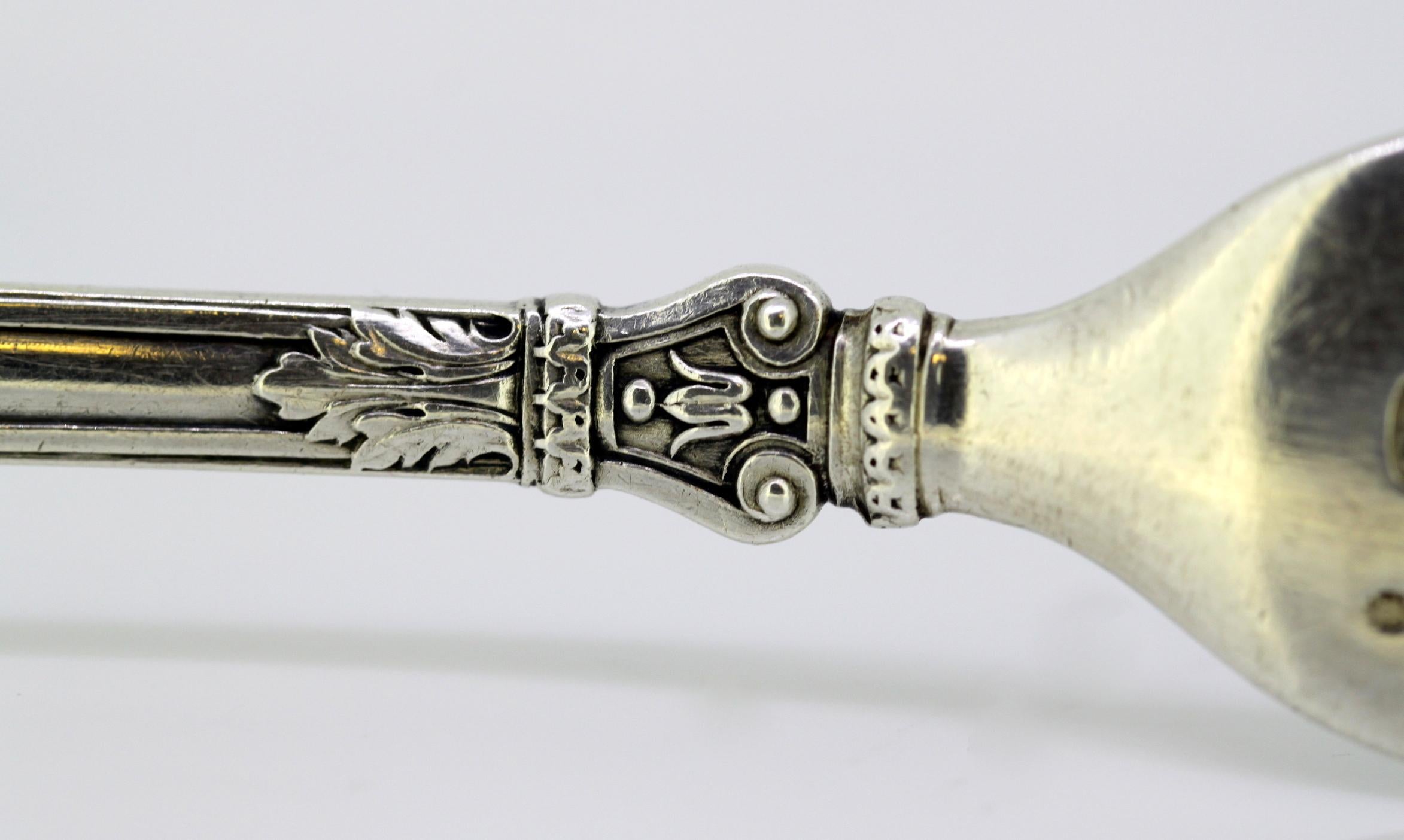 Early 20th Century Fabergé, Antique Russian Silver Fork, 1908-1917