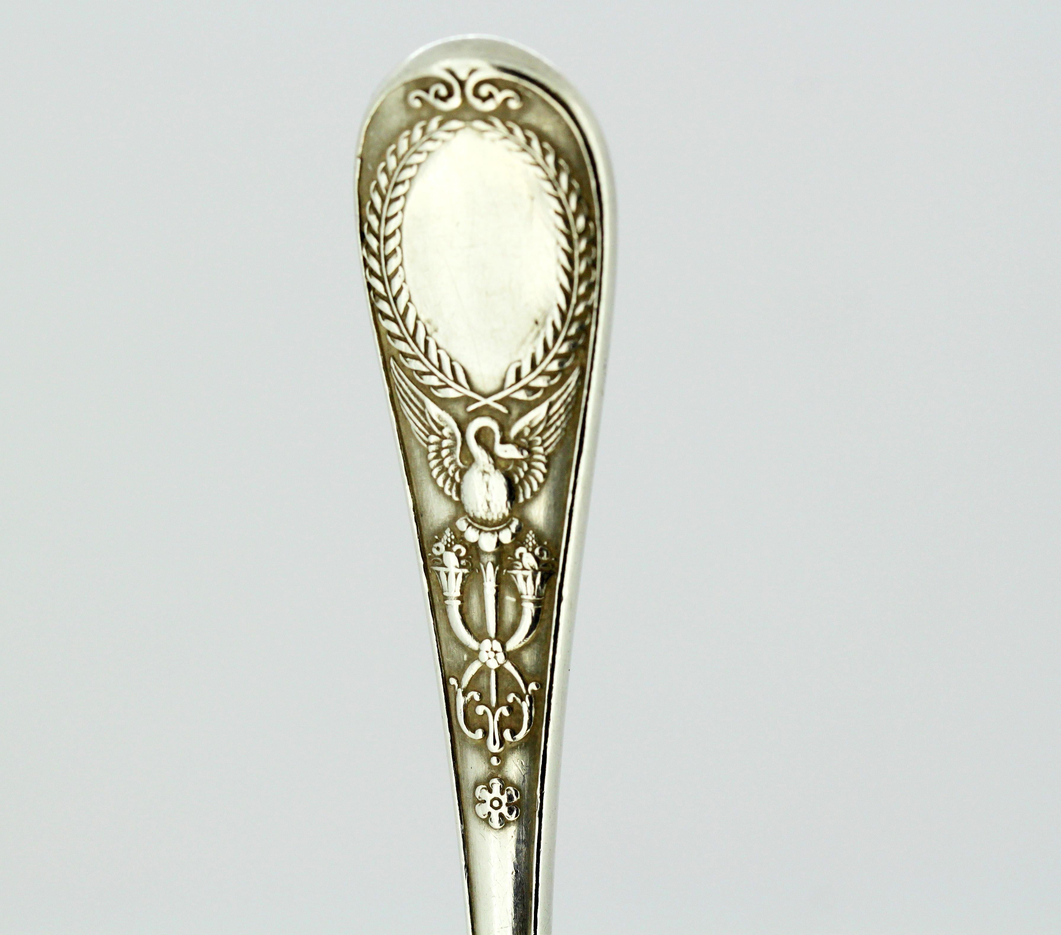 Fabergé Antique Russian Silver Tea Spoon, Late 19th Century 1