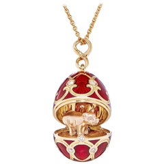 Fabergé Chinese New Year Limited Ed Palais Tsarskoye Selo Red Locket, US Clients