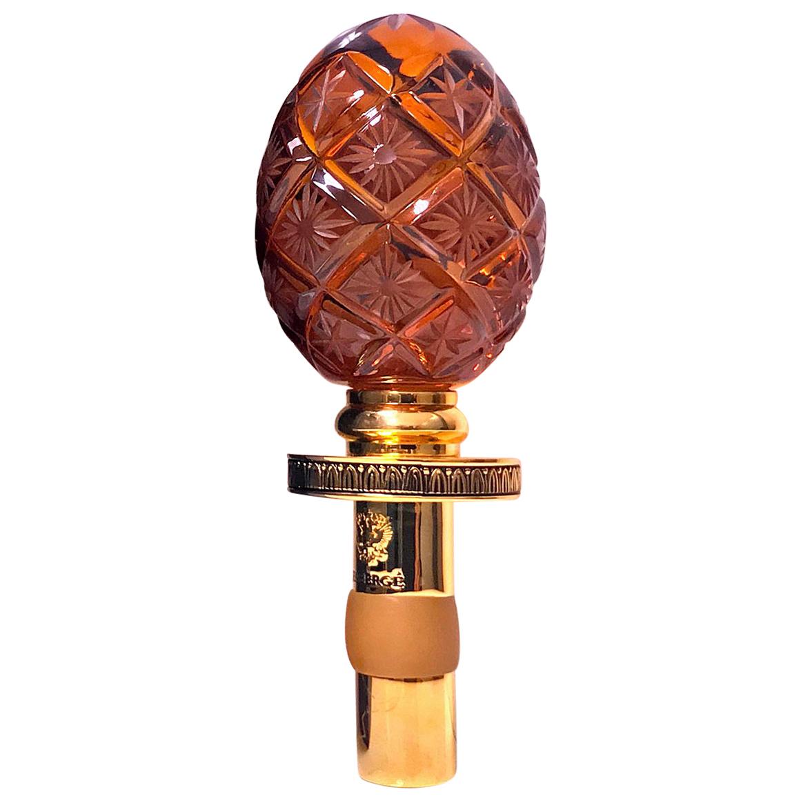 Faberge Collection Bottle Stopper Amber Crystal