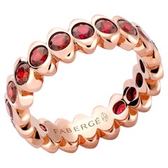 Fabergé Colours of Love Cosmic Curve Rose Gold Ruby Eternity Ring